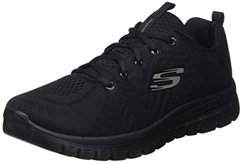 Skechers Graceful-Get Connected 12615W-BBK, Womens Sneakers,Sports Shoes, Black, 37 EU