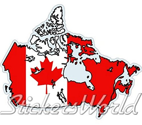 KANADA Kanadische Kartenflagge 136mm Auto & Motorrad Aufkleber, Vinyl Sticker