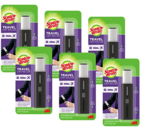 Scotch-Brite Mini Travel Lint Roller, 6 Rollers