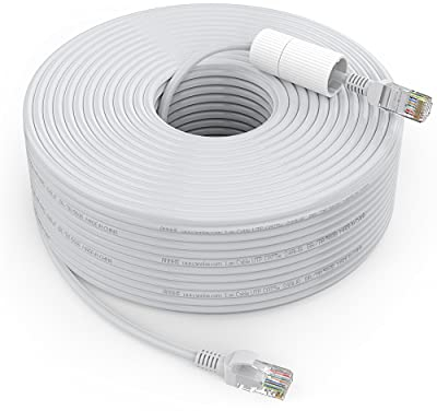 ANNKE Câble Ethernet Cate5 de 30 m pour caméras de surveillance PoE IP, extérieur, intérieur, ordinateur, maison, bureau, vitesse de transmission élevée 100 Mbit/s - Résistant aux intempéries