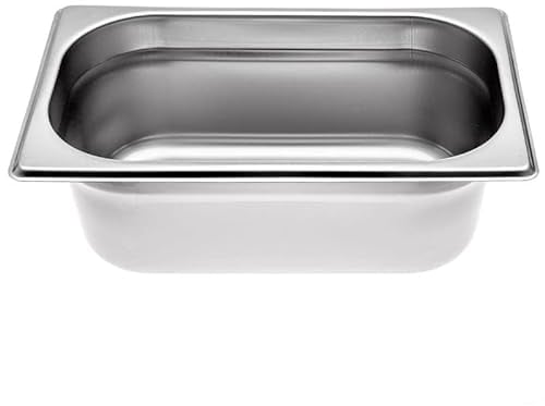 Allpax GN Behälter 1/4 Edelstahl - Höhe 100 mm - lebensmittelechter & hitzebeständiger Gastronormbehälter, zum Abtropfen oder als Gareinsatz im Chafing Dish