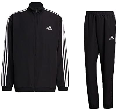 adidas Herren m 3s wv Trainingsanzug, CBLACK/FTWWHT/CBLACK, EU