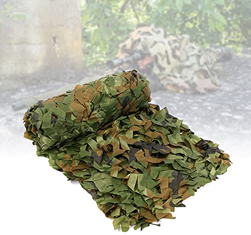 Ejoyous Bundeswehr Tarnnetz Netz, 3 x 5 m Tarnnetz Woodland Armee Tarnung Net für Deko Schneidbares Jagdschießen Verstecken, Army Military Jungle Netting für Paintball CS Game