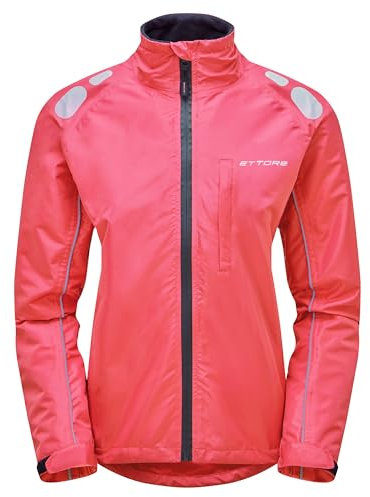 Ettore Damen Radsportjacke wasserdicht atmungsaktiv High-Vis - Rosa - Night Eagle - 40