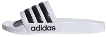 adidas Unisex Adilette Shower Slides, Cloud White/Core Black/Cloud White, 18 UK