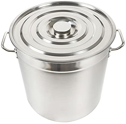 35L/50L/70L Kochtopf für Suppen 201 Edelstahl Suppentopf mit Deckel Universaltopf Suppentopf Catering Kochtöpfe Suppentopf Mit Deckel, Verstärkte Seitengriffe Aus Edelstahl (50L)