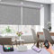 Graywind Customized Smart Roller Blinds Blackout, Textured Fabric Electric Windows Blinds Compatible with Alexa Google, Wifi Hardwired Motorised Roller Shades with Remote, Jacquard Grey