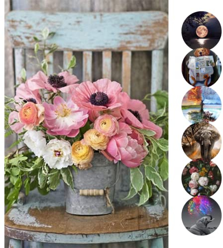 Rubye Diamond Painting Erwachsene Kinder [Blumen Back] - Diamond Painting Bilder - Diamant Painting - DIY Bilder - Full Diamant Bilder Set – Wall, Room, Home Decoration (30 cm x 40 cm)