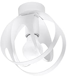 Sollux Deckenlampe Led – Deckenleuchte Wohnzimmer – Led-lampen Deckenlampen – Lampen Wohnzimmer – Glühbirne Nicht im Lieferumfang Enthalten – Wohnzimmer Deckenleuchte TULOS Weiß - E27-Fassung