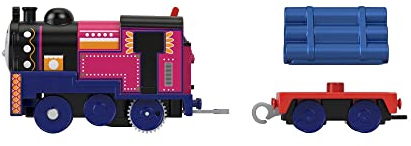THOMAS AND FRIENDS, Thomas & seine Freunde, batteriebetriebene Spielzeuglok Toby mit Frachtanhänger für Kinder im Kindergartenalter ab 3 Jahren, HTN30