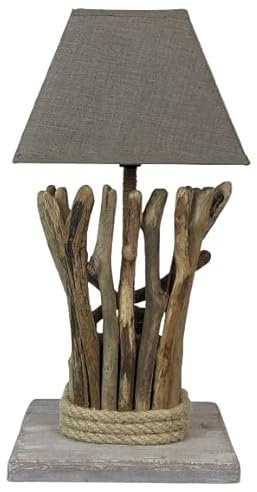 Lampe en bois flotté