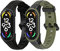 AidorMax 2 Stück Armband für Xiaomi Mi Band 7/6/5, Atmungsaktives und rutschfestes Silikonarmband, Sportliches Uhrenarmbänder für Outdoor-Aktivitäten, Ersatzbänder für Amazfit Band 5