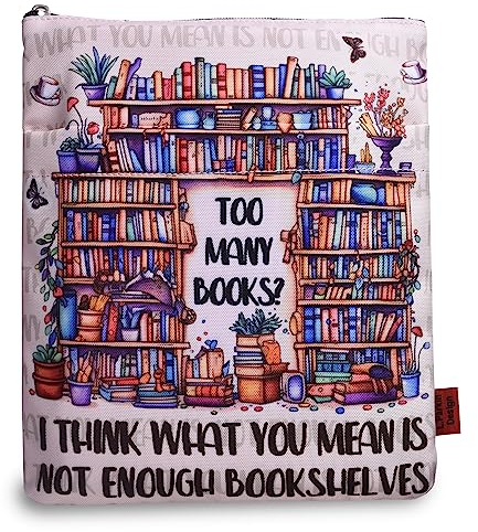 LParkin Pochette imperméable pour les amateurs de livres pour femme, cadeau de bibliothécaire, cadeau de bibliothèque amusant, pochette en tissu