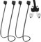 Jinpojun 2X AirPods Halteband, Strap mit Magnet für AirPods Pro 2/1, Zubehör für AirPods 1/2/3 aus Geschmeidigem Silikon-Perfekt, Länge: 72CM (Schwarz)