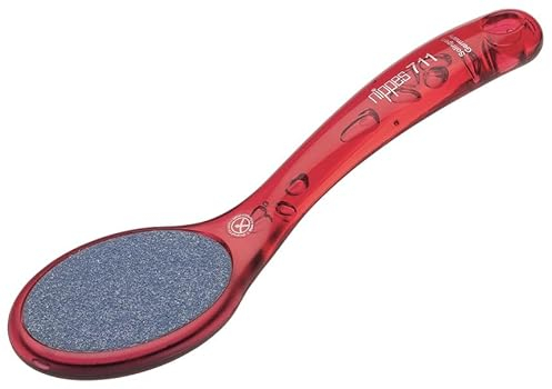 nippes Keramikraspel Rot | Keramik Hornhautraspel Fuß | Doppelseitig | Grob und Fein | Hornhautentferner für die Füße | Hornhaut Fußpflege