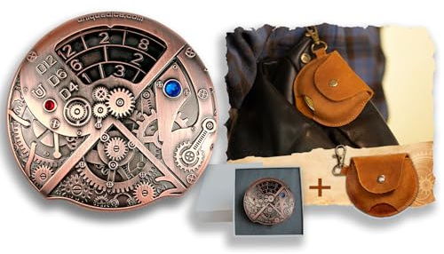 UD UNIQUE DICE Roulette-Würfel, DND-Metallwürfel-Set für Dungeons and Dragons, D&D, DND-Würfel, Rollenspiele, Würfel, Spner, Pocket D20, D4, D6, D8, D10, D100, für Steampunk-Themenspiele, TRPG
