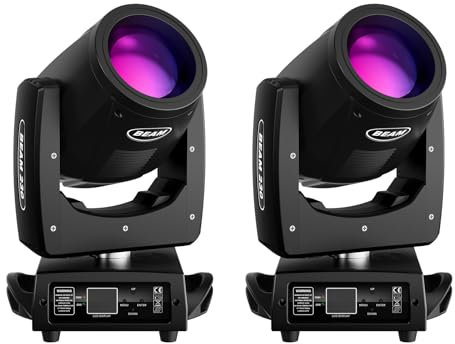 Moving Head LED Spot 230W Disco Licht RGBW Discolicht Partylicht DMX512 Stroboskoplicht 16CH Bühnenlichter für DJ Bar Club Konzert Geburtstag Theater Hochzeit Lichtshow Bühnenbeleuchtung（2PC）