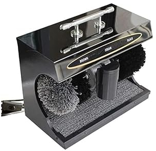 Cireuse de Chaussures électrique cireuse de Chaussures à Induction Automatique capteur Infrarouge entièrement Automatique cireuse de Chaussures en Cuir d'hôtel Commercial dans Le Hall de(Color:Noir)