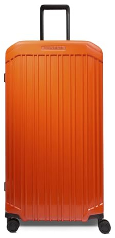 Piquadro – Großer Hartschalen-Trolley 79 cm – Strapazierfähiges Material – Farbe Orange – Für Damen und Herren