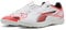 PUMA Unisex Ultra 5 Play TT Soccer Shoe, White Black-Glowing RED, 9 UK