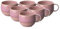 Villeroy & Boch like. by Perlemor Coral - Lot de 6 tasses à café - 190 ml - Aspect poterie - Avec vernis à effet - 12 x 9 x 6,5 cm - Porcelaine de qualité supérieure