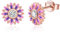TANGPOET Bunte Gänseblümchen Ohrringe für Damen Frauen Mädchen Silber 925 Rosegold Daisy Blumen Ohrstecker Schmuck Geschenke Earrings for Women