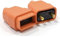 2 Pin 10 Amp Rubber Lawnmower Strimmer Extension Lead Cable Connector Orange
