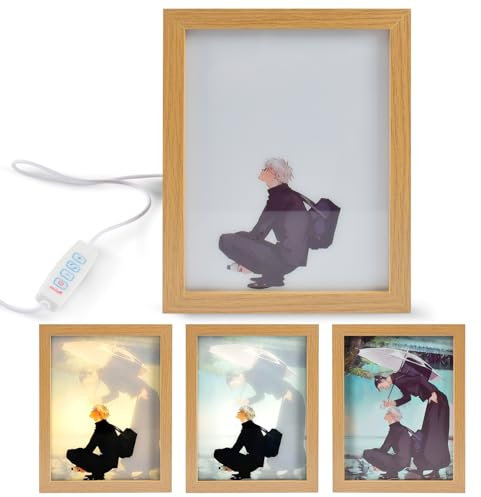 Beleuchtete Gemälde, LED Wandkunst Dekor, USB-Betrieben, Nachtlicht Bilderrahmen, Lichtmalerei Dekorativ Mit 3 Farben Einstellbarer Beleuchtung Für Wohnzimmer Büro Schlafzimmer