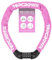 Topcrown Bike Chain Lock 3.2 ft Long High Security Heavy Duty Anti Theft, 5 Digit Combination Resettable Keyless Bicycle Lock for Bike/Electric Scooter/Ebike/Motorcycle (Pink)