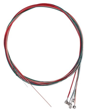 Juego de Cuerdas Coloridas para Guitarra Eléctrica, Alambre de Acero, Buena Tensión, Diferenciador para Principiantes, Fácil de Usar, Amplia Gama de Aplicaciones