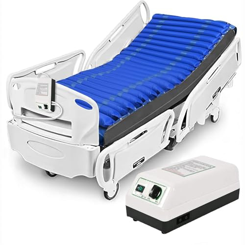hocvseo Wechselnde Luftdruckmatratze, Anti-Dekubitus-Matratze Mit Elektrischer Leiser Pumpe, Luftbettmatratze Zur Vorbeugung Von Wundliegen, Für Den Heimgebrauch Und Als Krankenhausbett