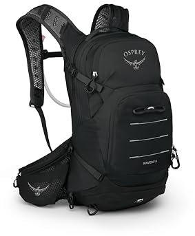 Osprey Raven 14L Damen Mountainbike-Rucksack mit Hydraulik-Reservoir, Schwarz, Schwarz, Einheitsgröße, Mountainbike-Rucksack mit Hydraulik-Reservoir