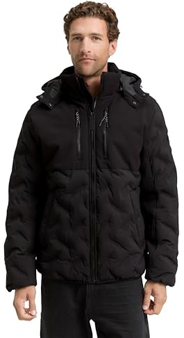 TOM TAILOR Herren 1046977 Hybrid Puffer-Jacke mit Steppung