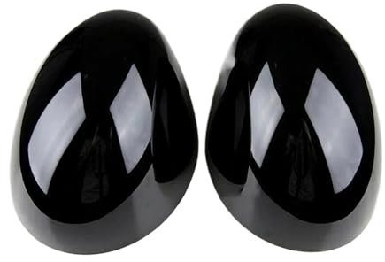 SXNUCD Coques rétroviseur 1 Paire De Boîtiers De Couvercle De Miroir D'aile Noir Brillant pour Mini pour F54 F55 F56 F57 F60 Côté Conduite À Gauche