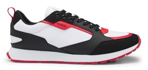 HUGO Herren Icelin Runn Sneakers aus verschiedenen Materialien mit Logo-Akzenten Anthrazit 46 Größe 46