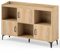 TANGZON Buffet Sideboard, Storage Cabinet with 3 Doors, 3 Open Compartments, 5 Metal Legs & Raised Edges, Wooden Kitchen Cupboard Organiser for Dining Living Room Hallway, 120 x 30 x 81cm