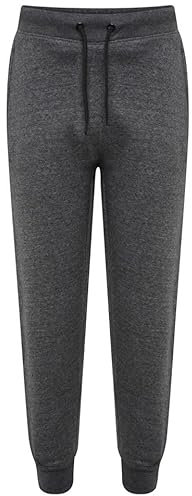 Cloth Garage® Kids Fleece Jogging Bottoms Boys Girls Sports PE Joggers Children Unisex Fleece Trousers Classic Bottom Sweatpants Cuff Joggers Age 1-14 Years Charcoal
