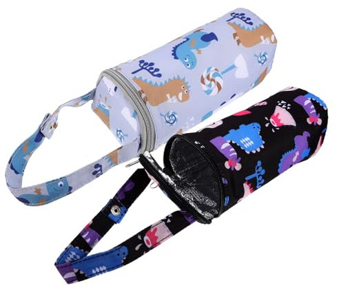 Holibanna 2pcs Insulated Bottle Bag Thermal Feeder Cover for Milk Bottles Anti-Falling Protection Breathable and Washable for Nursery and Travel Use