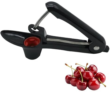 Kirschentkerner,Kirschenentkerner,Entkerner Edelstahl,Kirschen Kirschentsteiner,Kirschkernentferner,Obstentkerner,Kernentferner,Obstkernentferner (Schwarz)