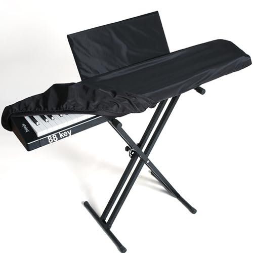 WDEC 88 Tasten Klaviertastatur-Staubschutz, Keyboard Cover mit NotenstäNderabdeckung, E-Piano-Abdeckung, Elektrische Klaviere Schutzhülle Staubdicht und Waschbar, Notenständer, Tasten Keyboard Cover