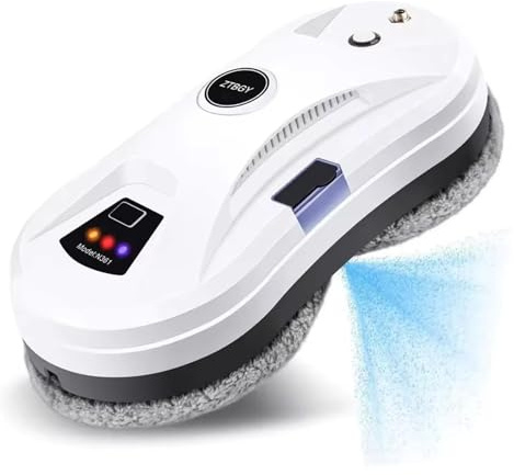 Robot lavavetri Ricaricabile Senza Fili, aspirapolvere Senza Fili, per pareti in Vetro, con spruzzo Automatico e modalità Multiple