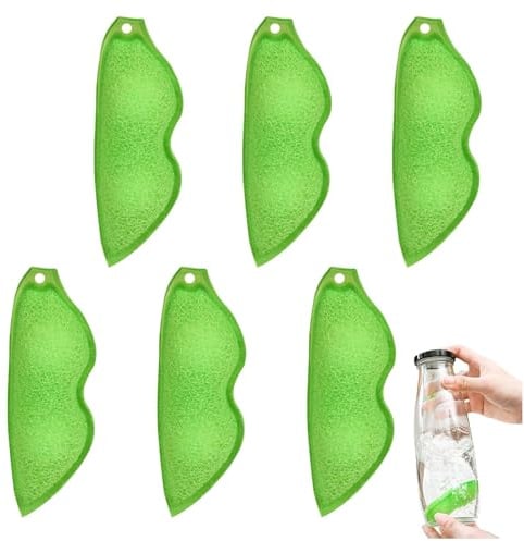 Bottle Cleaner,6 PCS Magic Beans Bottle Cleaner Reusable Heat-Resistant Bean-Shaped Cleaning Sponge for Narrow Mouth Water Bottles and Travel Cups Multi-Purpose Internal Scrubber Sponges