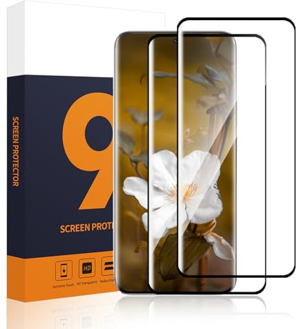 Carantee 2 Pack Verre trempé pour Honor Magic 6 Pro 5G Film, Anti Rayures Protection écran, 9H Résistant, Bords noirs incurvés 3D, Bubble Free, Tactile sensible, HD Honor Magic 6 Pro Vitre Protection