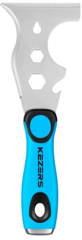 KEZERS Spatule multifonction de 7,62 cm pour atelier, peinture et travail du bois avec extrémité en marteau en métal, dissolvant de peinture multi-usages pour cloisons sèches