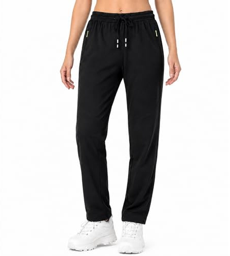 SCCGKP Women's Hiking Pants Lightweight UPF 50 Elastic Waist Walking Trousers with Zipper Pockets Travel Athletic Outdoor