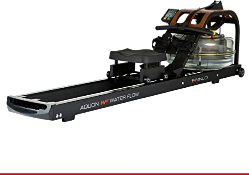 HAMMER Finnlo Rudergerät Wasser Aquon Waterflow - Wasserrudergerät mit 4-fach verstellbare Widerstandstechnologie, Rudermaschine mit Trainingscomputer
