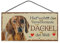 Türschild Dackel (18) aus Holz Schild Hund deutsche Herstellung