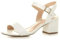 Ajvani Women Ladies Low Block Heel peep Toe Ankle Strap Strappy Party Sandals - White Matt - 4 UK