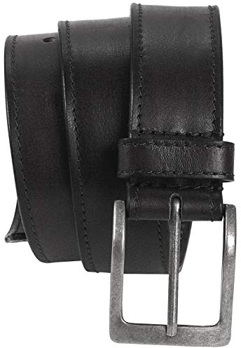 Harrys-Collection HC Damen Herren Safe Gürtel mit langem Reißverschluss Büffelleder, Bundweite:Bundweite 90 = Gesamtlänge 104, Farben:schwarz