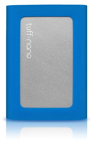 CalDigit Tuff Nano - Kompakte, robuste IP67 USB-C 3.2 Gen.2 mit 10Gb/s, externes NVME SSD, kompatibel mit Thunderbolt 3 Mac und PC, bis zu 1055MB/s (512GB SSD, blau)